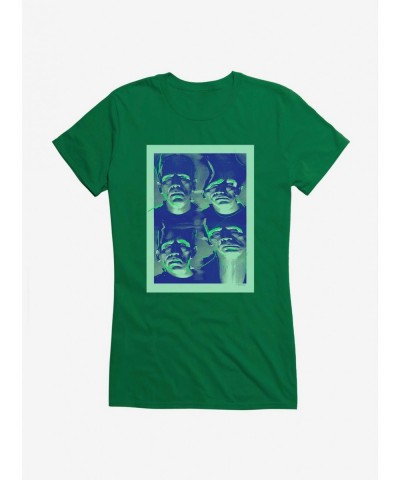 Festival Price Universal Monsters Frankenstein Distorted Girls T-Shirt $6.57 T-Shirts