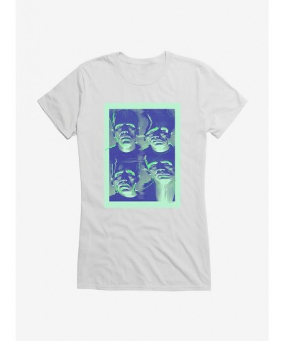 Festival Price Universal Monsters Frankenstein Distorted Girls T-Shirt $6.57 T-Shirts