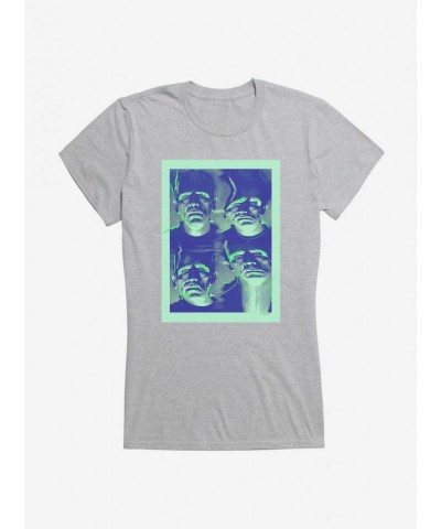 Festival Price Universal Monsters Frankenstein Distorted Girls T-Shirt $6.57 T-Shirts