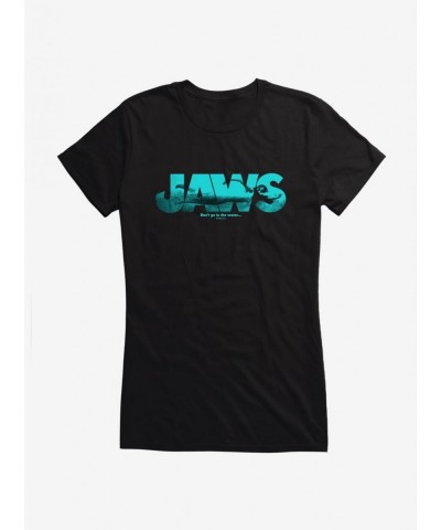 Crazy Deals Jaws Script Ocean Imagery Girls T-Shirt $6.57 T-Shirts