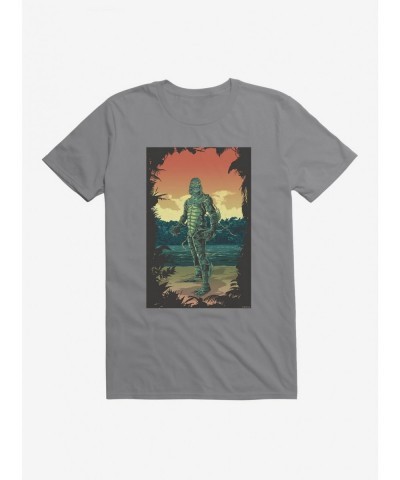 New Arrival Creature From The Black Lagoon Comic Art Sunset T-Shirt $8.60 T-Shirts