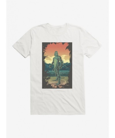 New Arrival Creature From The Black Lagoon Comic Art Sunset T-Shirt $8.60 T-Shirts