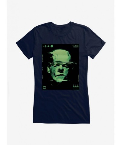 Premium Universal Monsters Frankenstein It's Alive Glitch Girls T-Shirt $9.96 T-Shirts