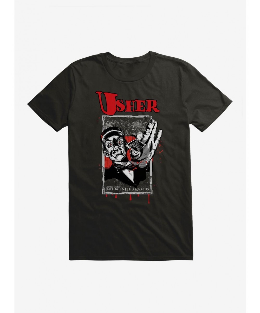 Unique Halloween Horror Nights Usher T-Shirt $8.80 T-Shirts