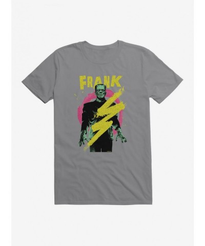 Seasonal Sale Universal Monsters Frankenstein Lightning Bolt T-Shirt $6.69 T-Shirts