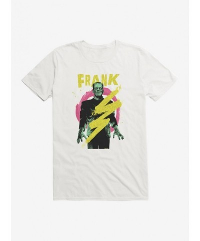 Seasonal Sale Universal Monsters Frankenstein Lightning Bolt T-Shirt $6.69 T-Shirts