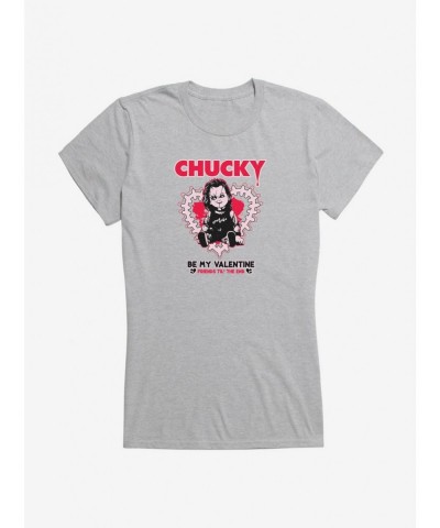 Hot Sale Chucky Be My Valentine Girls T-Shirt $5.98 T-Shirts