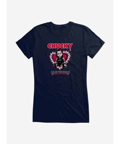 Hot Sale Chucky Be My Valentine Girls T-Shirt $5.98 T-Shirts