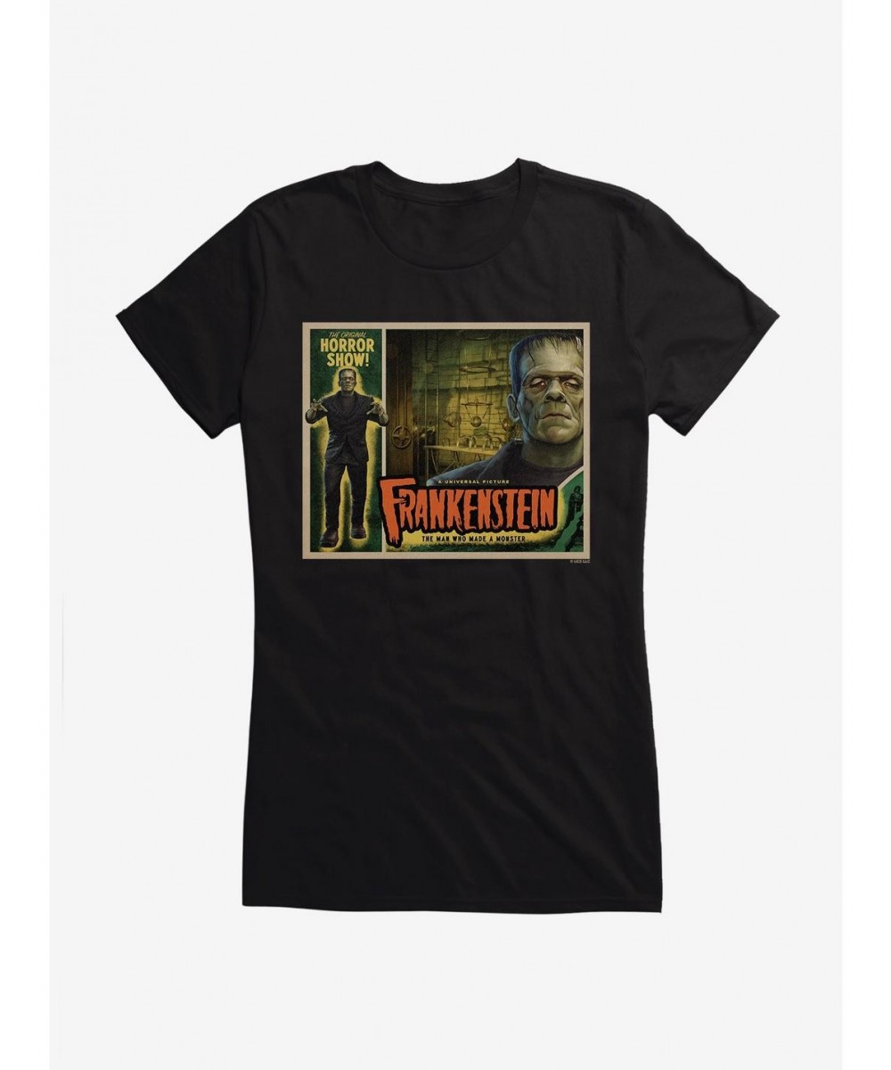 Huge Discount Frankenstein The Man Who Made A Monster Girls T-Shirt $6.77 T-Shirts