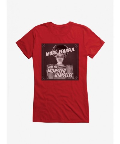 Crazy Deals Universal Monsters Bride Of Frankenstein More Fearful Girls T-Shirt $8.37 T-Shirts