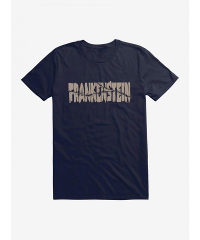 High Quality Universal Monsters Frankenstein Font Stitches T-Shirt $9.37 T-Shirts