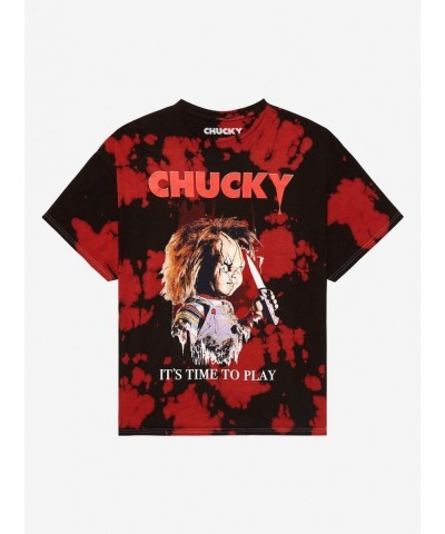 Pre-sale Discount Child's Play Chucky It's Time To Play Boyfriend Fit Girls T-Shirt Plus Size $9.87 T-Shirts