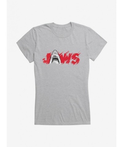 Crazy Deals Jaws Classic Thrash Icon Script Girls T-Shirt $9.16 T-Shirts