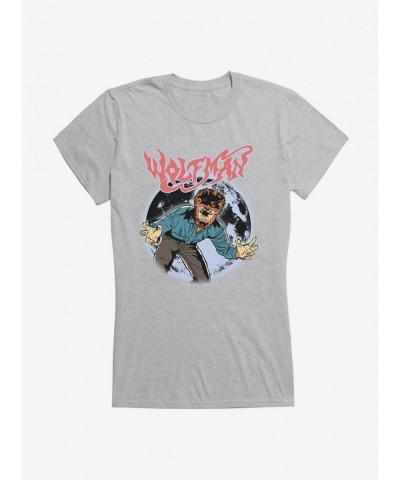 Flash Deal Universal Monsters The Wolf Man Comic Moon Girls T-Shirt $7.37 T-Shirts