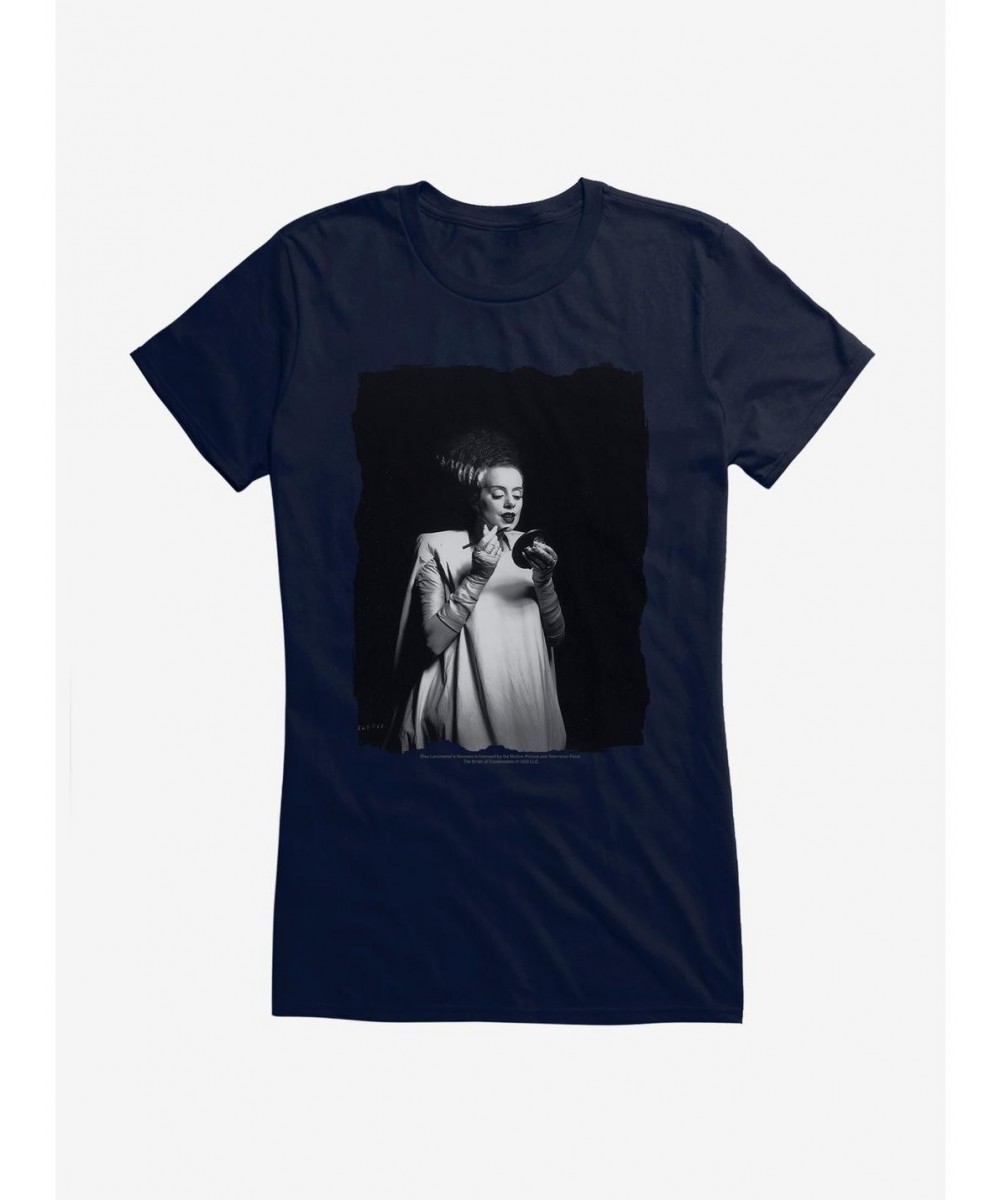 New Arrival Universal Monsters Bride Of Frankenstein Make Up Girls T-Shirt $6.57 T-Shirts