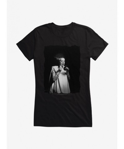 New Arrival Universal Monsters Bride Of Frankenstein Make Up Girls T-Shirt $6.57 T-Shirts