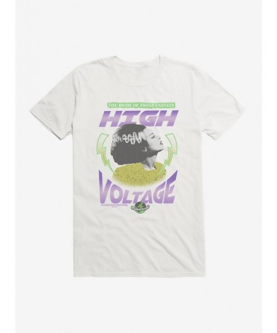 Big Sale Universal Monsters Bride Of Frankenstein High Voltage T-Shirt $7.84 T-Shirts