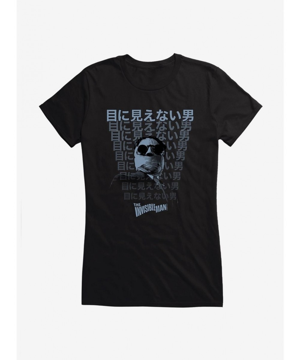 Pre-sale Universal Monsters The Invisible Man Japanese Characters Girls T-Shirt $9.36 T-Shirts