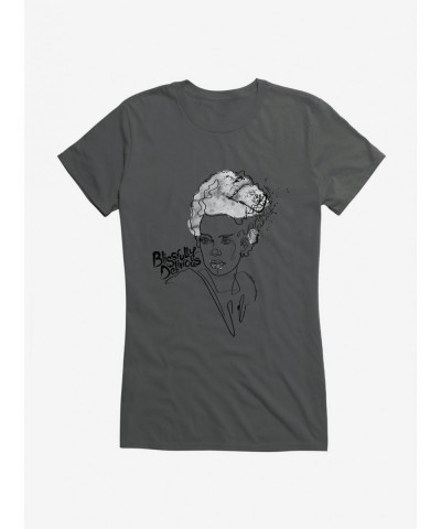 Unique Universal Monsters Bride Of Frankenstein Blissfully Delirious Girls T-Shirt $7.77 T-Shirts