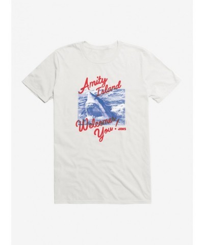 Low Price Jaws Welcome Card T-Shirt $6.12 T-Shirts