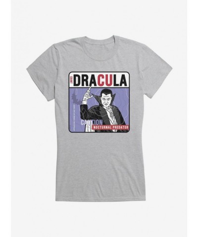 Cheap Sale Universal Monsters Dracula Nocturnal Predator Girls T-Shirt $7.77 T-Shirts