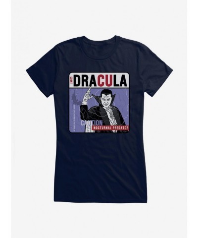 Cheap Sale Universal Monsters Dracula Nocturnal Predator Girls T-Shirt $7.77 T-Shirts