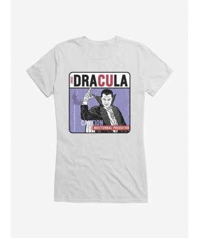 Cheap Sale Universal Monsters Dracula Nocturnal Predator Girls T-Shirt $7.77 T-Shirts