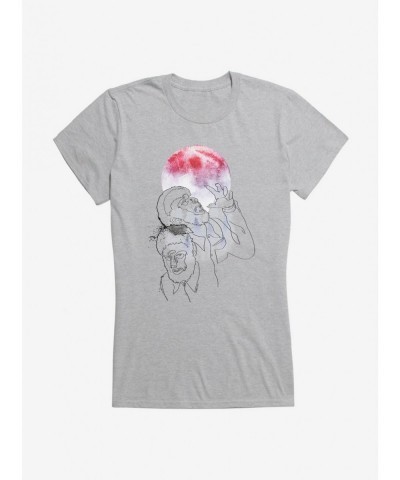 Fashion Universal Monsters The Wolf Man Under The Full Moon Watercolor Girls T-Shirt $7.17 T-Shirts