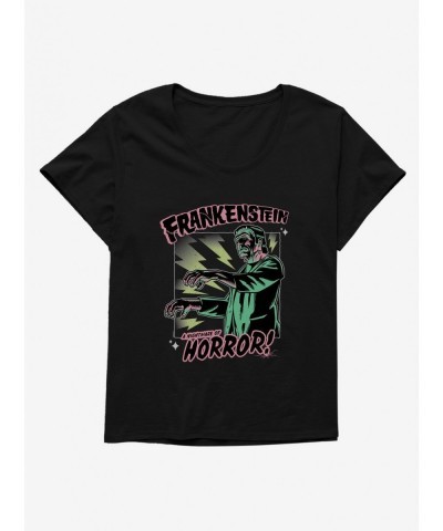 Flash Deal Universal Monsters Frankenstein Nightmare Of Horror Girls T-Shirt Plus Size $10.76 T-Shirts