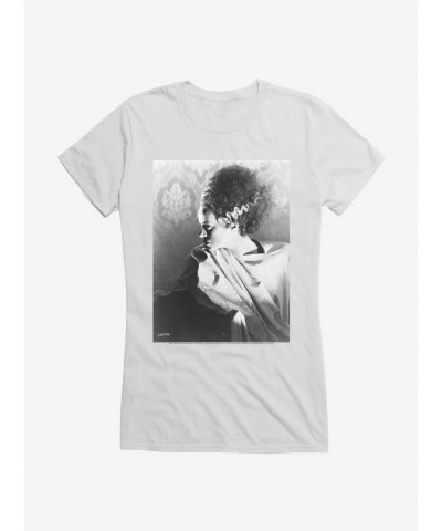 Exclusive Universal Monsters Bride Of Frankenstein Side Pose Girls T-Shirt $7.97 T-Shirts