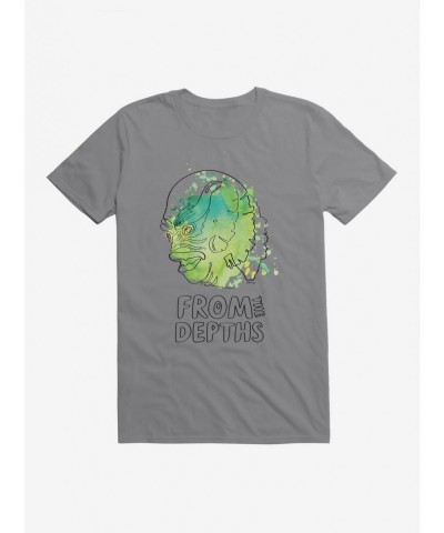 Fashion Universal Monsters Creature From The Black Lagoon From The Depths Watercolor T-Shirt $9.18 T-Shirts