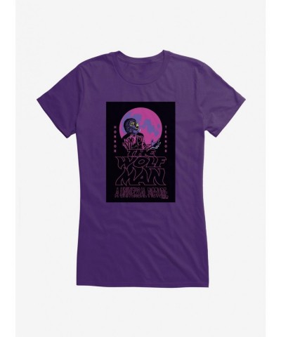 Bestselling The Wolf Man Horror Terror Girls T-Shirt $8.37 T-Shirts