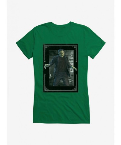 Seasonal Sale Universal Monsters Frankenstein In The Lab Girls T-Shirt $9.36 T-Shirts