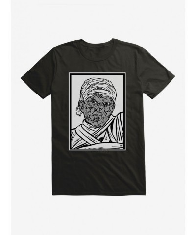 Big Sale Universal Monsters The Mummy Black & White Animated T-Shirt $7.07 T-Shirts