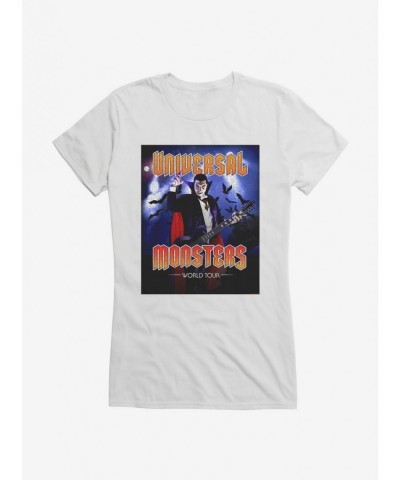 Big Sale Universal Monsters Dracula World Tour Girls T-Shirt $9.96 T-Shirts