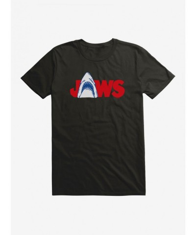 Seasonal Sale Jaws Logo T-Shirt $6.69 T-Shirts