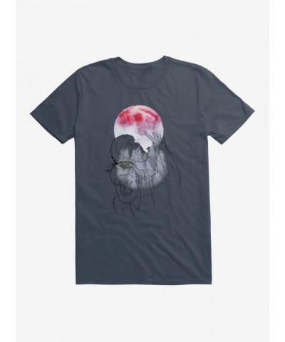 Big Sale Universal Monsters The Wolf Man Under The Full Moon Watercolor T-Shirt $7.07 T-Shirts