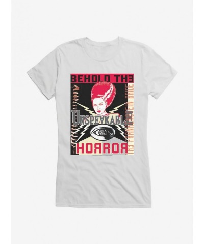 Pre-sale Discount Universal Monsters Bride Of Frankenstein Unspeakable Girls T-Shirt $8.57 T-Shirts