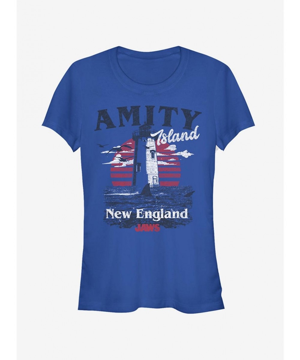 Limited-time Offer Amity Island Tourist Lighthouse Girls T-Shirt $8.96 T-Shirts