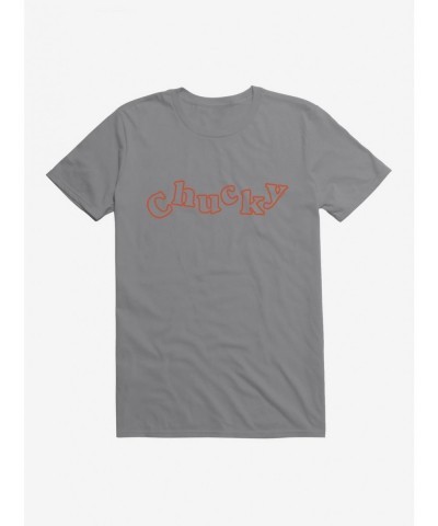 Exclusive Chucky Classic Red Logo Outline T-Shirt $6.88 T-Shirts