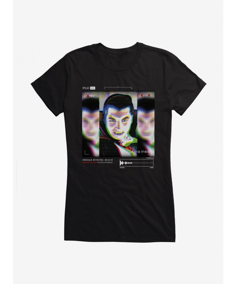 Fashion Universal Monsters Dracula Scan Detected Girls T-Shirt $9.16 T-Shirts