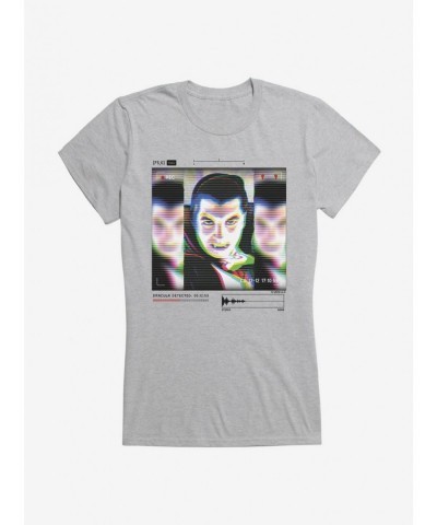 Fashion Universal Monsters Dracula Scan Detected Girls T-Shirt $9.16 T-Shirts