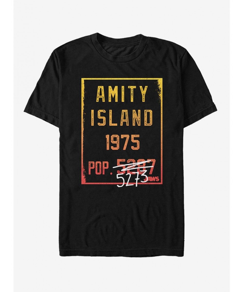 Fashion Amity Island Population T-Shirt $7.84 T-Shirts