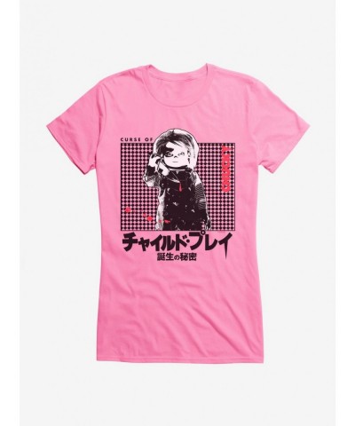 Trendy Chucky Child Play Japanese Text Girls T-Shirt $5.98 T-Shirts