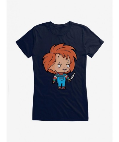 Clearance Chucky Animated Evil Girls T-Shirt $8.96 T-Shirts