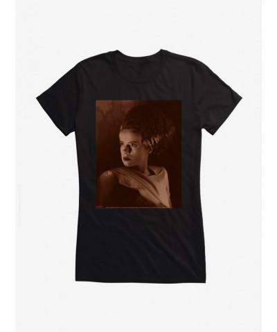 Value Item Universal Monsters Bride Of Frankenstein Movie Frame Girls T-Shirt $8.37 T-Shirts