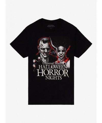 Flash Deal Universal Studios Halloween Horror Nights Frankenstein & Bride Of Frankenstein T-Shirt $4.32 T-Shirts