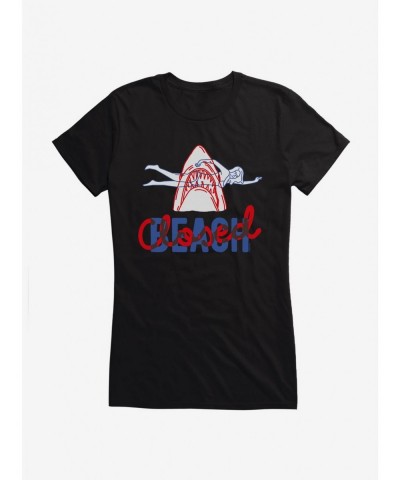 Exclusive Jaws Beach Closed Girls T-Shirt $7.37 T-Shirts