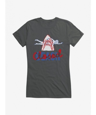 Exclusive Jaws Beach Closed Girls T-Shirt $7.37 T-Shirts