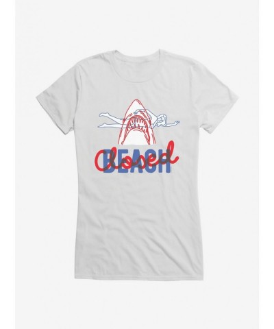 Exclusive Jaws Beach Closed Girls T-Shirt $7.37 T-Shirts